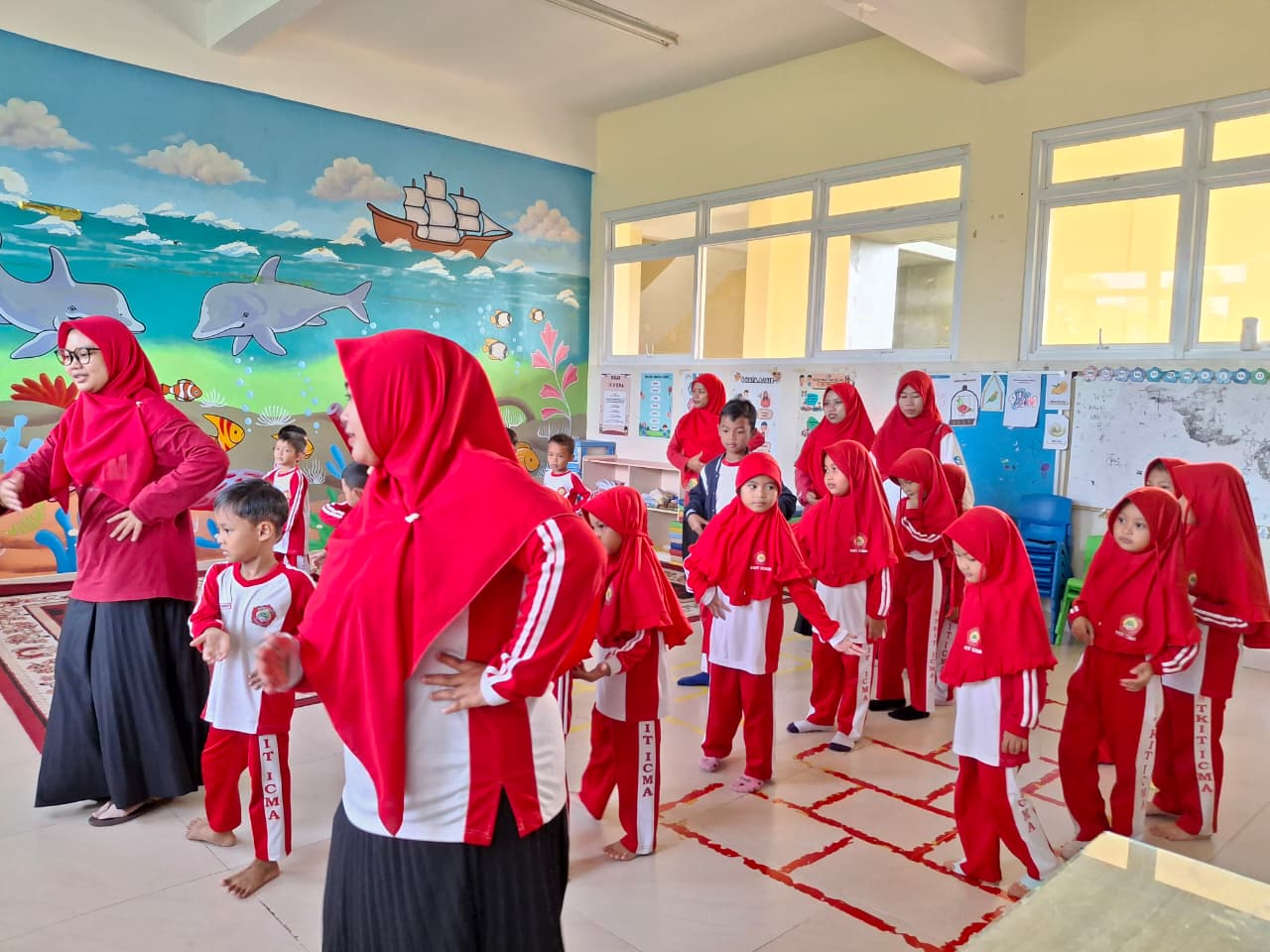 Senam Ceria hari selasa bersama dengan TKIT ICMA